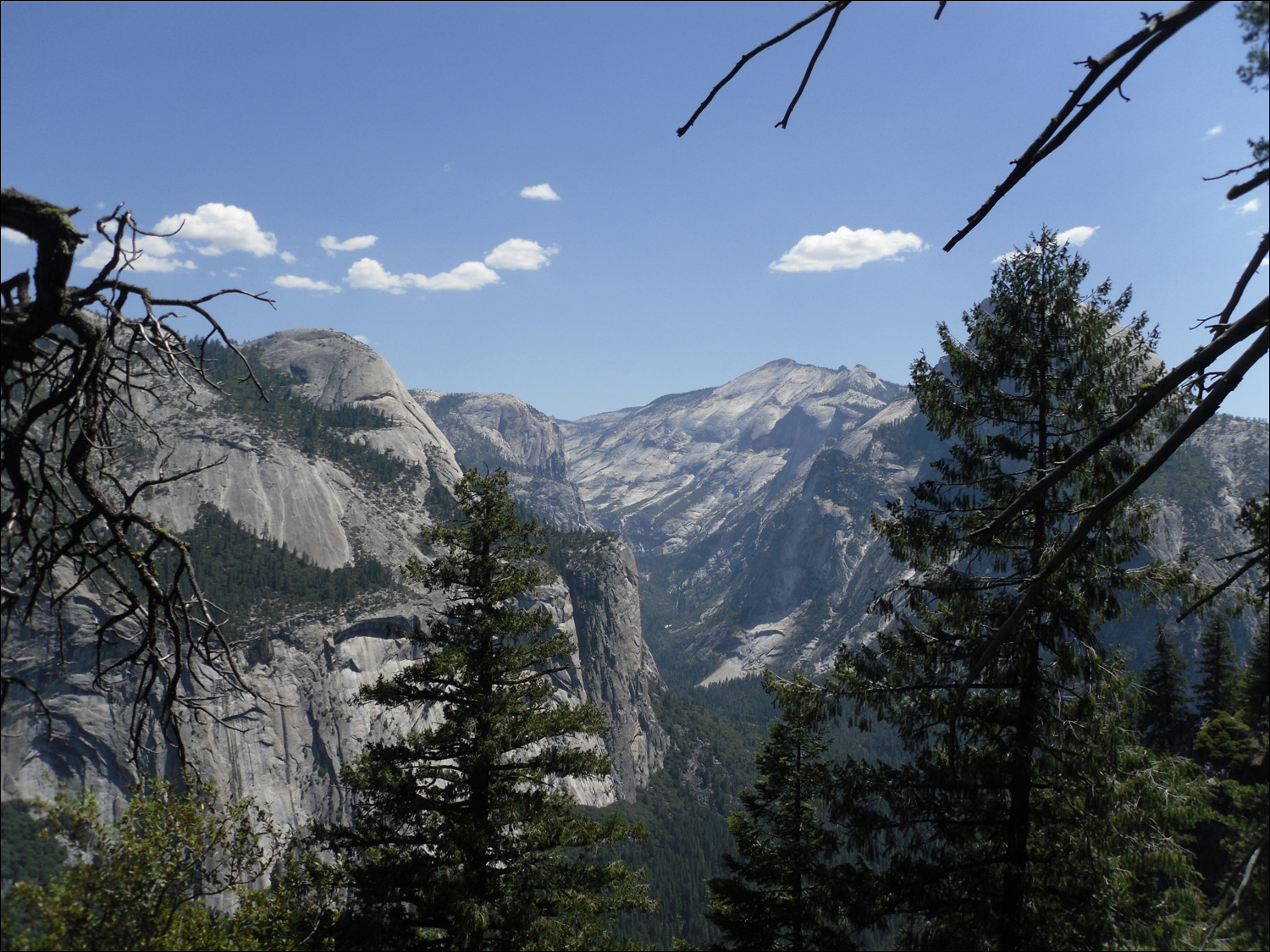 Hike to Glacier Point- Looking east toward Half Dome from trail